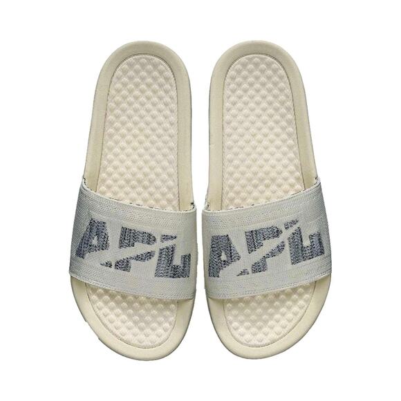 APL Women’s Big Logo Techloom Slide – Pristine/Heather Grey | Size 6 | NEW - Picture 1 of 11